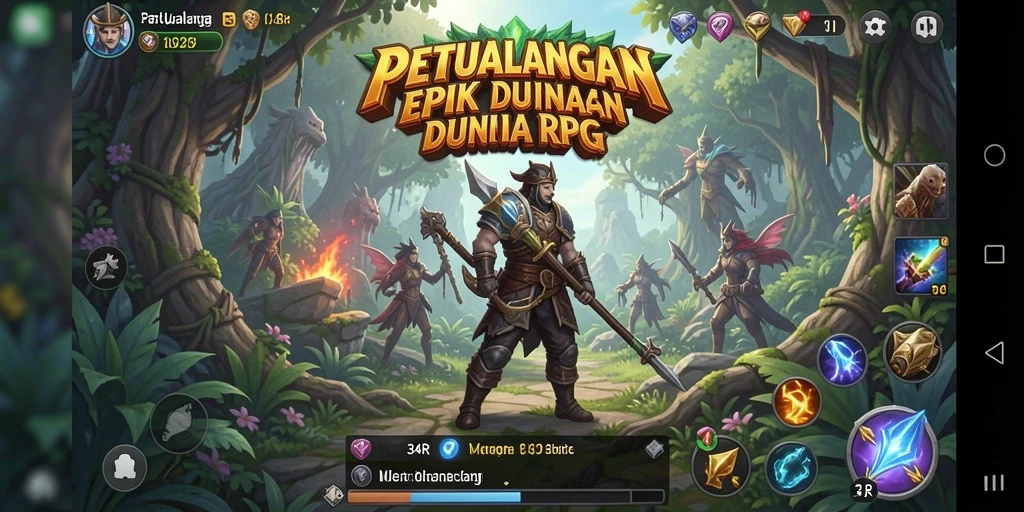 Tampilan gameplay <strong>34R</strong> yang menakjubkan dalam dunia RPG.