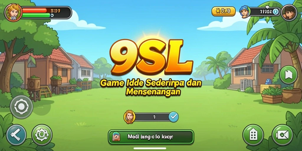Screenshot gameplay 9SL menampilkan sumber daya yang mengalir dengan desain menarik.