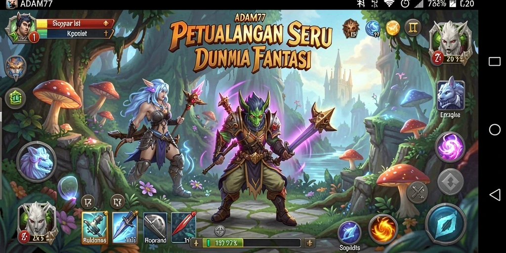 Gameplay ADAM77 menampilkan petualangan seru dan eksplorasi dunia yang menarik.
