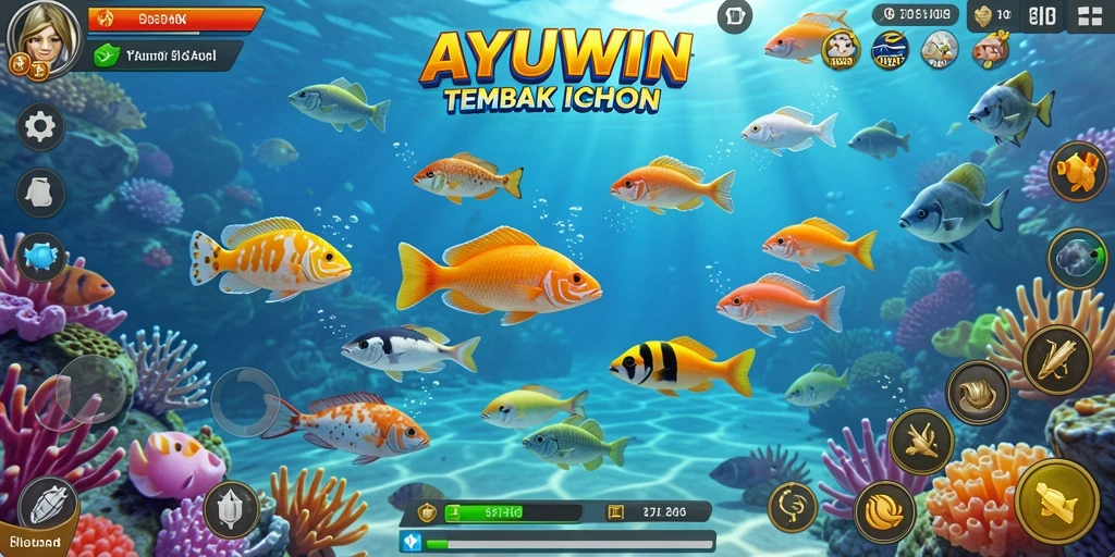 Tampilan gameplay seru AYUWIN Tembak Ikan.