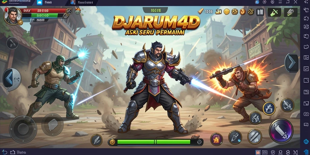 Tampilan gameplay seru dalam DJARUM4D dengan pertempuran yang intens.