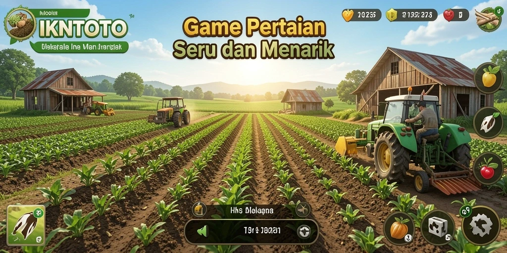 Tampilan gameplay pertanian yang menarik dari IKNTOTO.