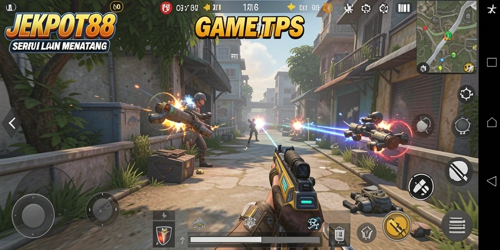 Tangkapan layar menunjukkan aksi seru dalam gameplay TPS JEKPOT88.