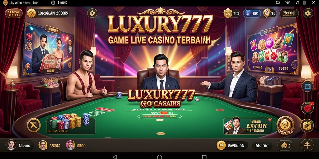 Tampilan gameplay seru dalam aplikasi Live Casino LUXURY777.