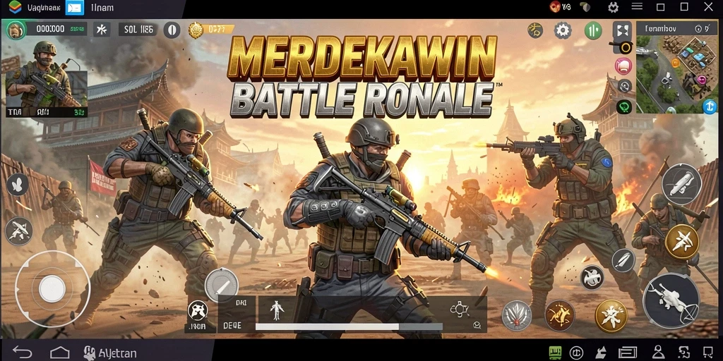 Gameplay seru di MERDEKAWIN saat pertarungan berlangsung.