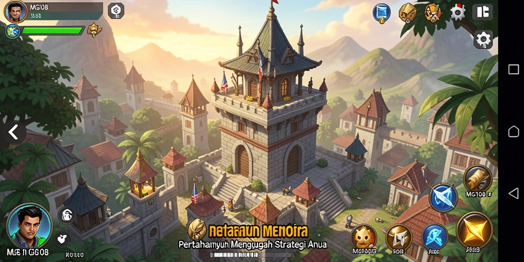 Tangkapan layar MG108 menampilkan pertempuran seru dalam gameplay Tower Defense.