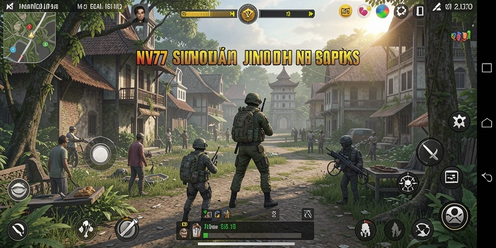 Screenshot gameplay NV77 menampilkan aksi simulasi kehidupan yang mendalam.