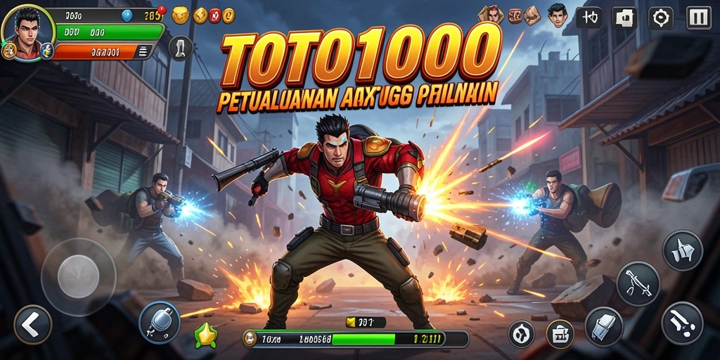 Tampilan aksi spektakuler dari game TOTO1000.