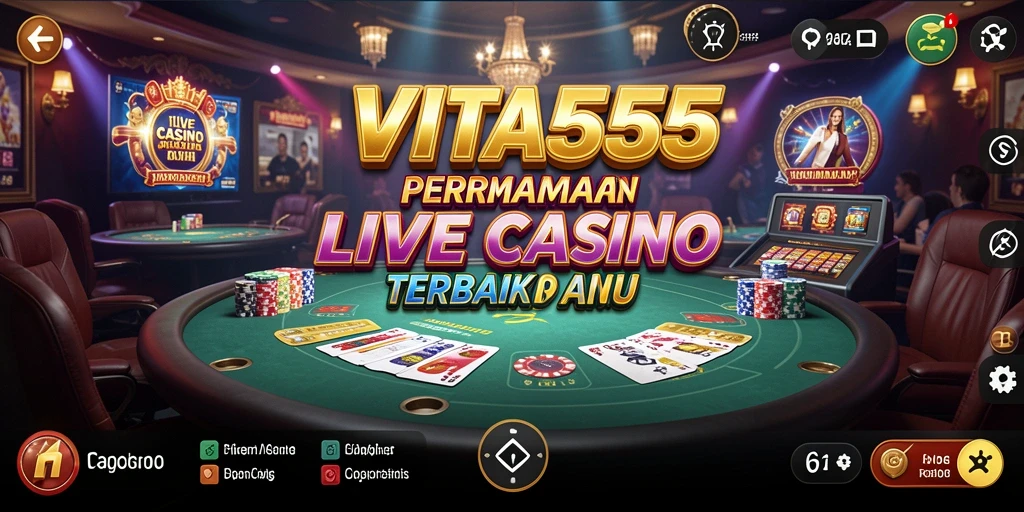 Tampilan gameplay VITA555 yang menarik dan interaktif dalam Live Casino.