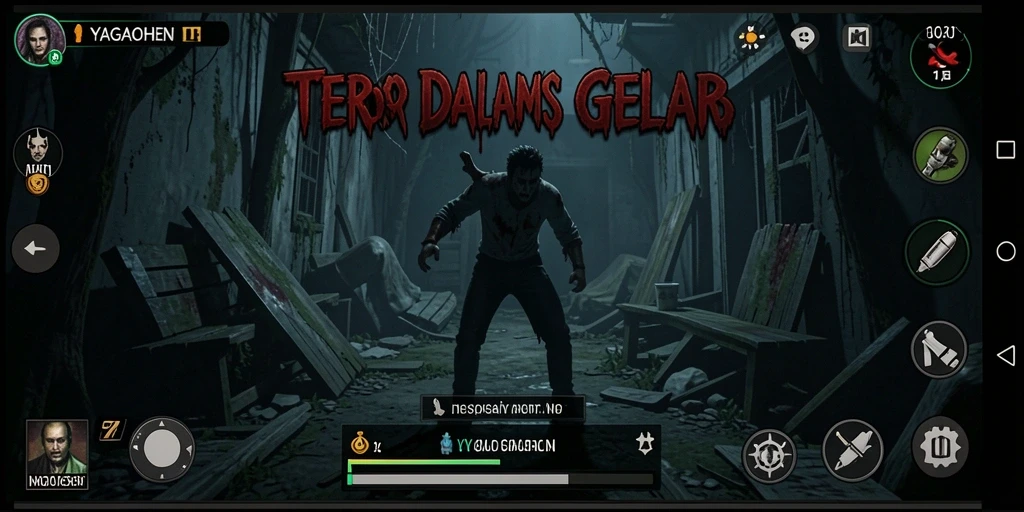 Gameplay YAGAOHEN menampilkan suasana horror yang mencekam dan menegangkan.